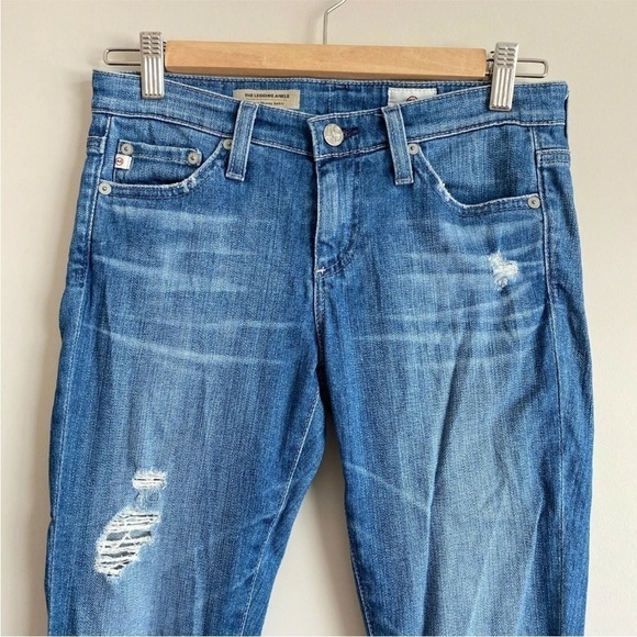 AG Adriano Goldschmied The Legging Ankle Super Skinny Jeans Sz 25R Distressed - Picture 3 of 11